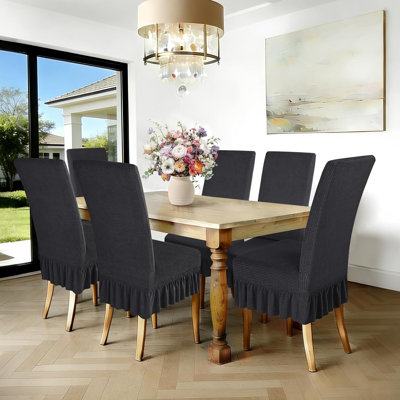 Polyester Box Cushion Dining Chair Slipcover