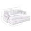 Canapé de cinéma deux places avec 2 repose-pieds, canapé 2 places avec repose-pieds pour petits espaces de vie-21621227-21621224