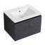 Meuble-lavabo mural 24 po avec lavabo en céramique et porte d'armoire à fermeture en douceur, ensemble KD