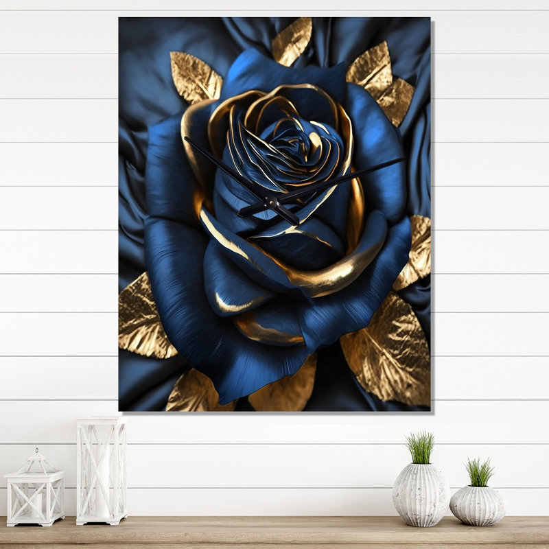 Jaxden - Horloges murales florales roses, Petit