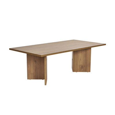 Modern Coffee Table, Oak Color, 46.9 x 15.7 x 23.6 Inches | 100% Melamine Coated Particle Board, Thickness: 0.7 Inches | Stylish Design for Living Room & Lounge, Durable & Easy to Clean, Perfect for Contemporary Spaces
