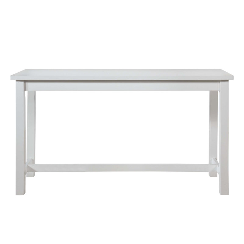 4pc Counter Height Dining Set White Finish Counter Height Table w Drawer Built-in USB Ports Power Outlets and 3 Stools Casual Dining Furniture
