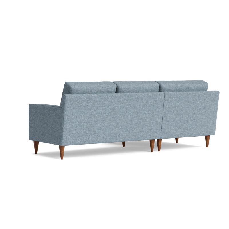 MCM Chaise Sectional, Left Hand Facing, Performance Weave - Carrot