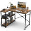 L-Shaped Metal Base Computer Desk