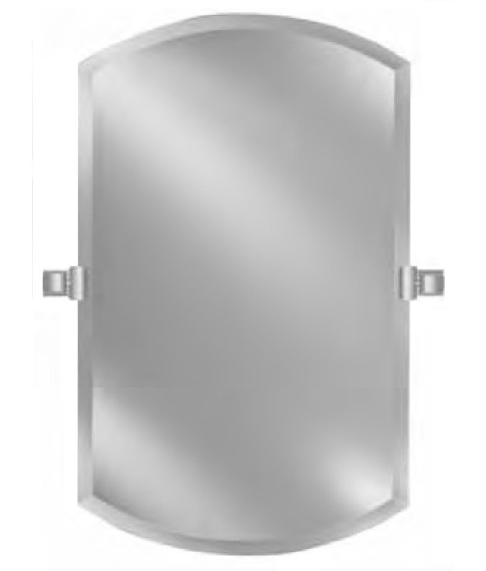 Hythe Glass Wall Mirror, 26" H x 16" W, Polished Chrome