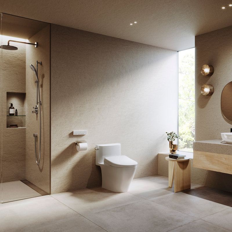Washlet® Electronic Contemporary Elongated Auto Open/Close Lid Bidet Seat, Cotton White