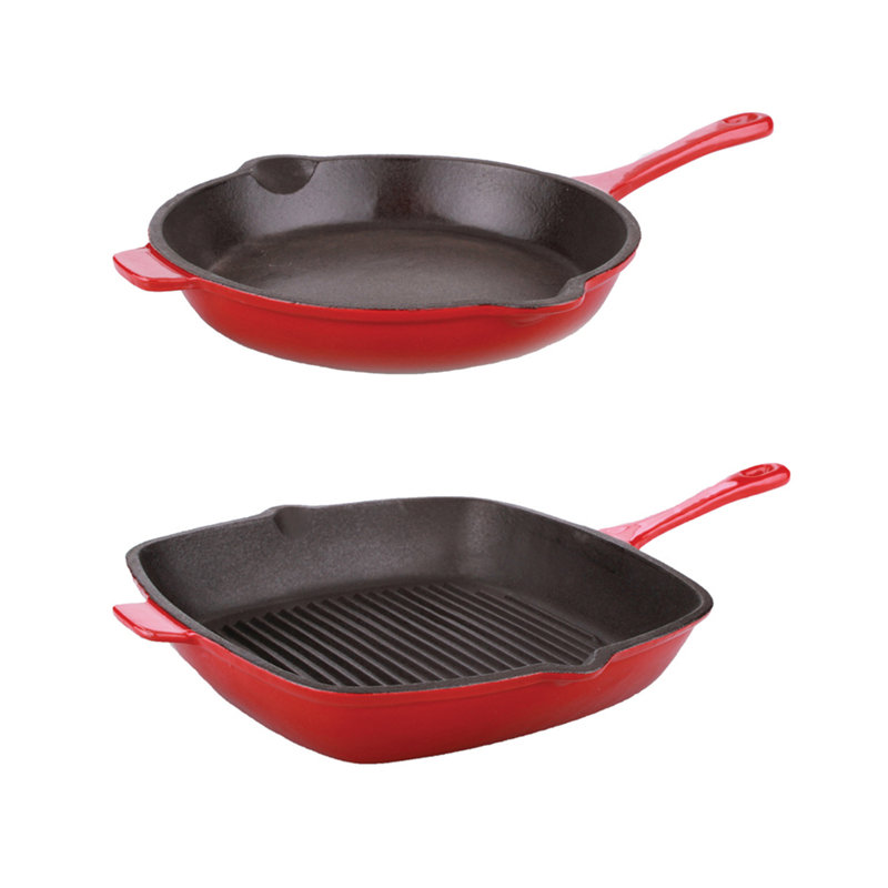 BergHOFF Neo 2Pc Cast Iron Cookware Set, Red