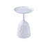 Table d'appoint polyvalente en verre blanc, compacte et élégante pour les espaces de vie modernes