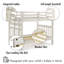 Lit superposé standard en bois massif Ahmia-1188387429
