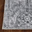 Tapis oriental gris anthracite tissé à la machine 4 pi x 6 pi