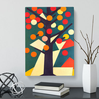 Dunblane Plum Tree Abstract - Wrapped Canvas