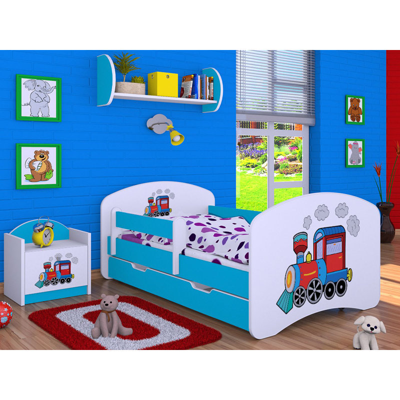 Manzanares Cabin Bed Themed Beds with Storage Included, Blue