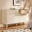 Modern Crystal-cream Solid Wood Accent Cabinet