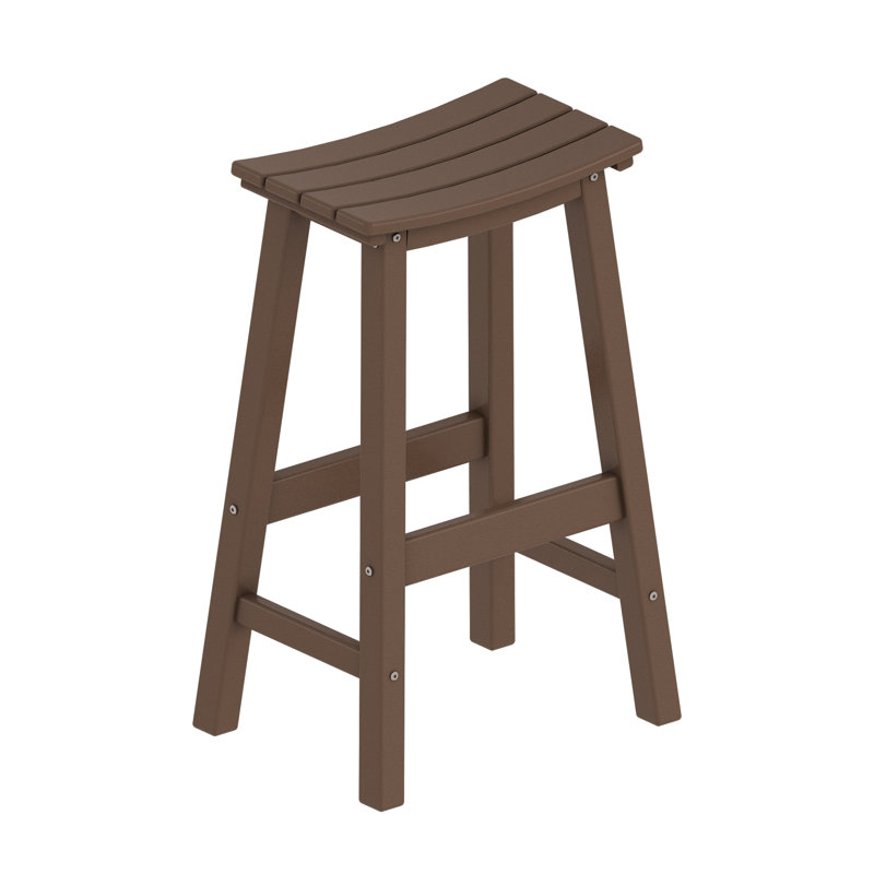 Tabouret de bar HDPE, Teak