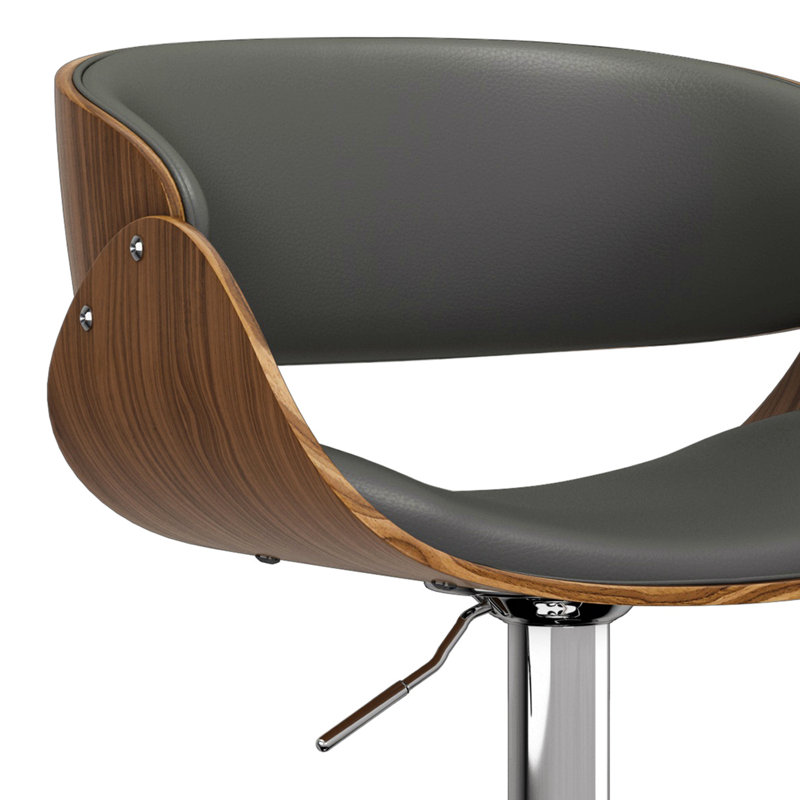 Tabouret de bar pivotant réglable, Gris