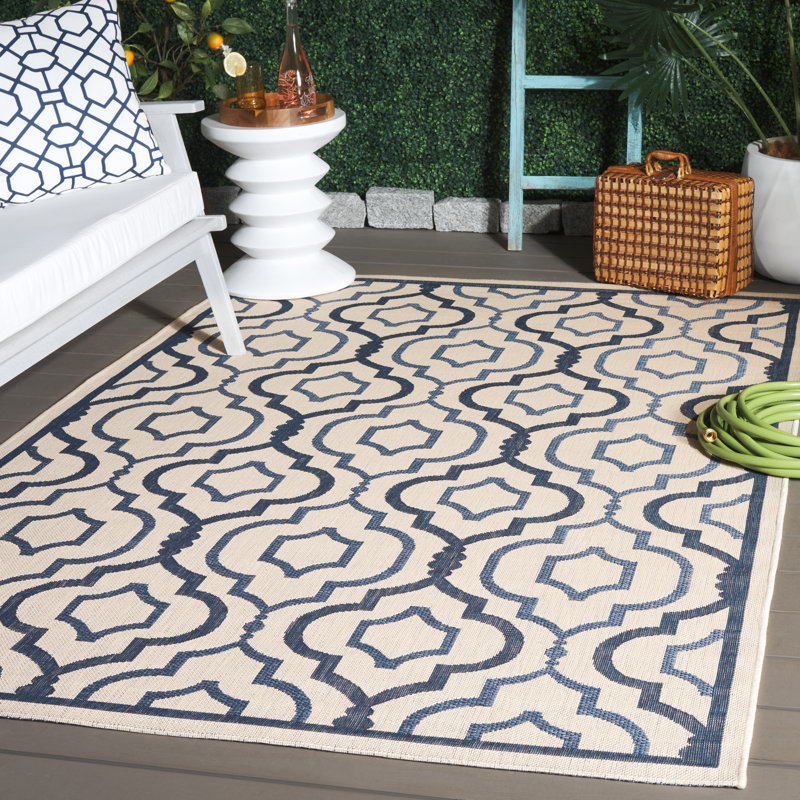 Emelinda Performance Geometric Rug, Rectangle 5'3" x 7'7"
