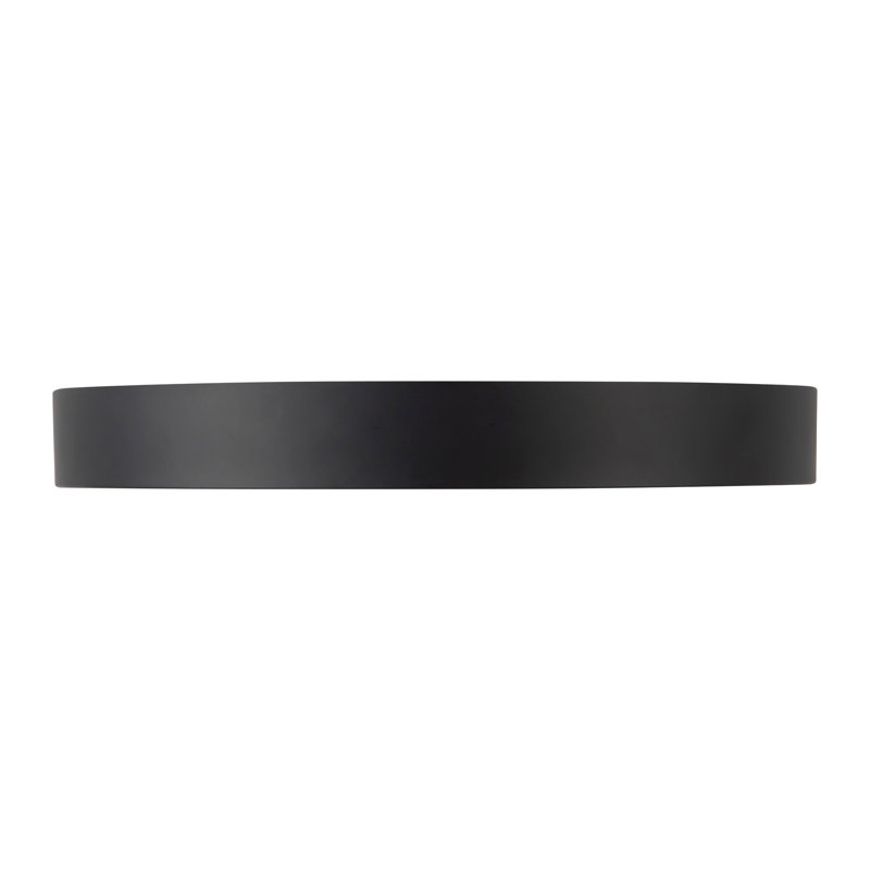 Musa 11-in Black dimmable LED Flush Mount, Matte Black