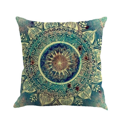 Housse de coussin géométrique en lin