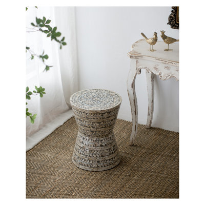 Tabouret de jardin effilé D14x19 Capiz