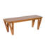 Banc de salle à manger en bois d'acacia avec pieds en forme de V 53,25 po Lillian-130191293