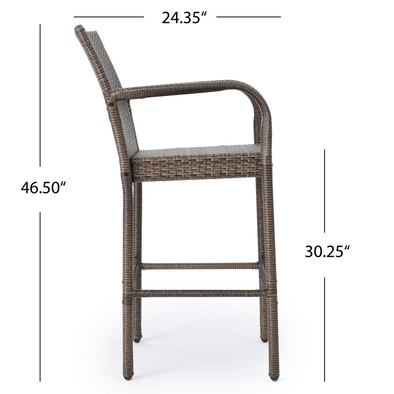 Tabouret de bar Libretti, Mélange de bruns