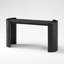 Table d'appoint compacte incurvée compacte, table d'appoint mince multi-usage, table d'appoint peu encombrante, mobilier moderne minimaliste fonctionnel, facile d'entretien