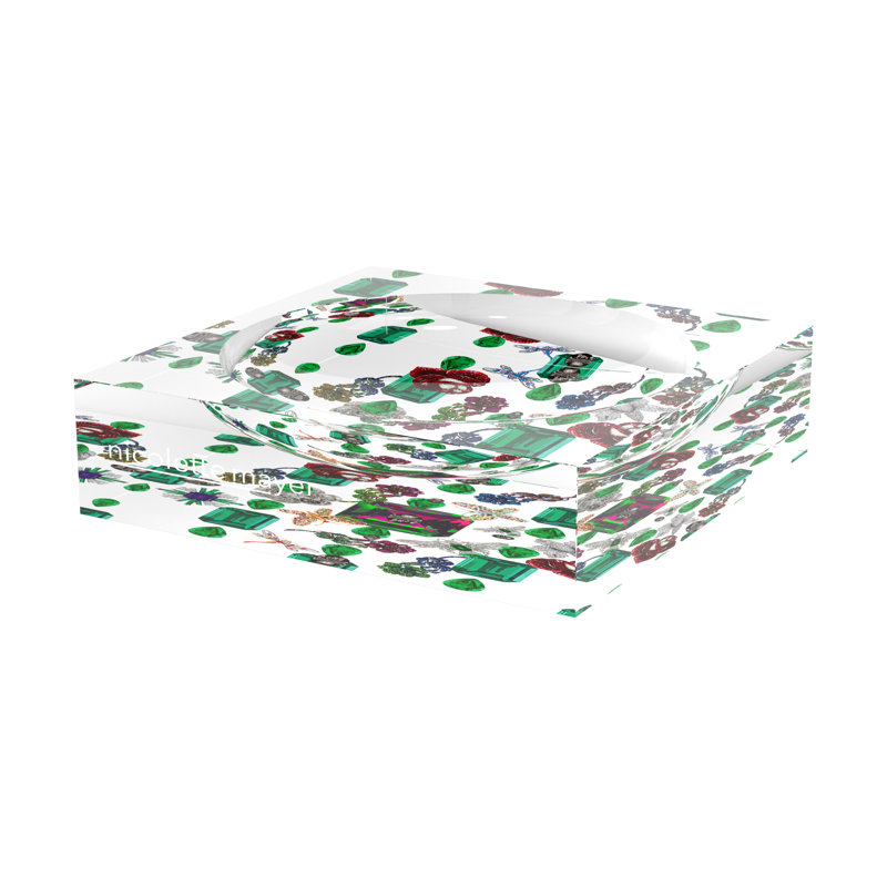 Boîte à bijoux en acrylique blanc Emeralds