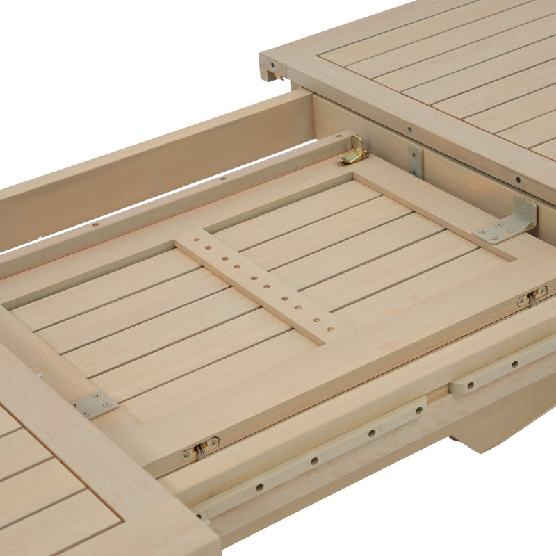 Outdoor Extendable Wood Dining Table