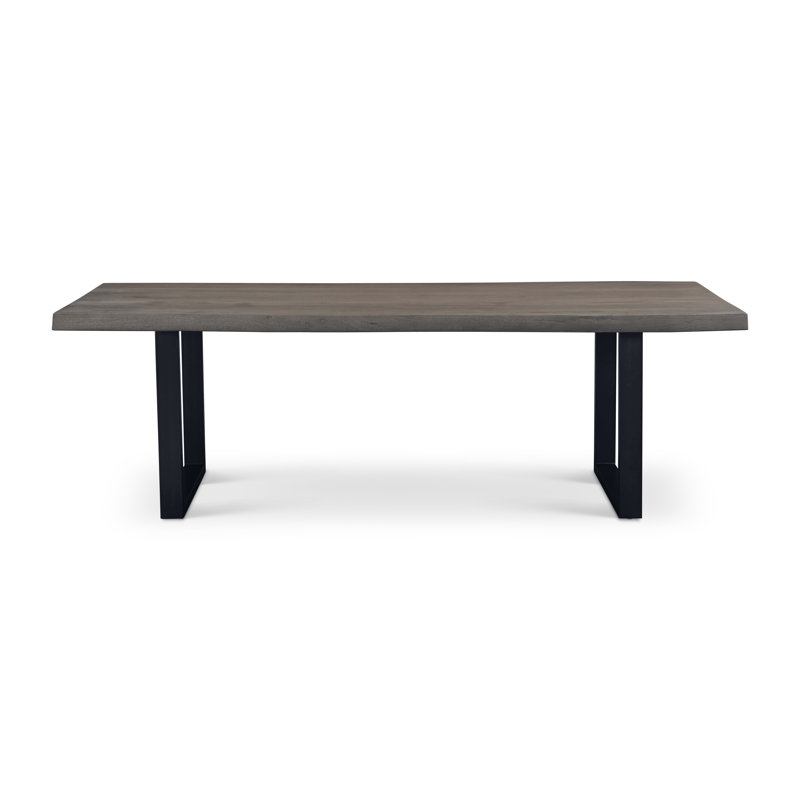 Table de salle à manger Colin, H 29,75 po x L 92 po x l 40 po, Gris sablé, Noir