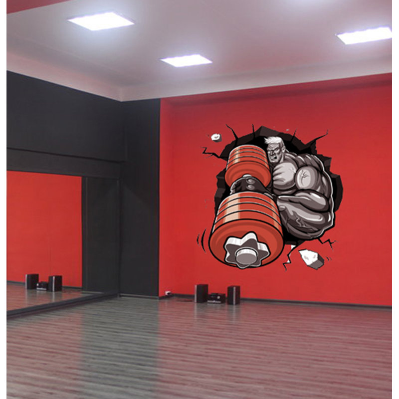 Adhésif décoratif pour la musculation Polygonal Gym, H 46 po x l 46 po