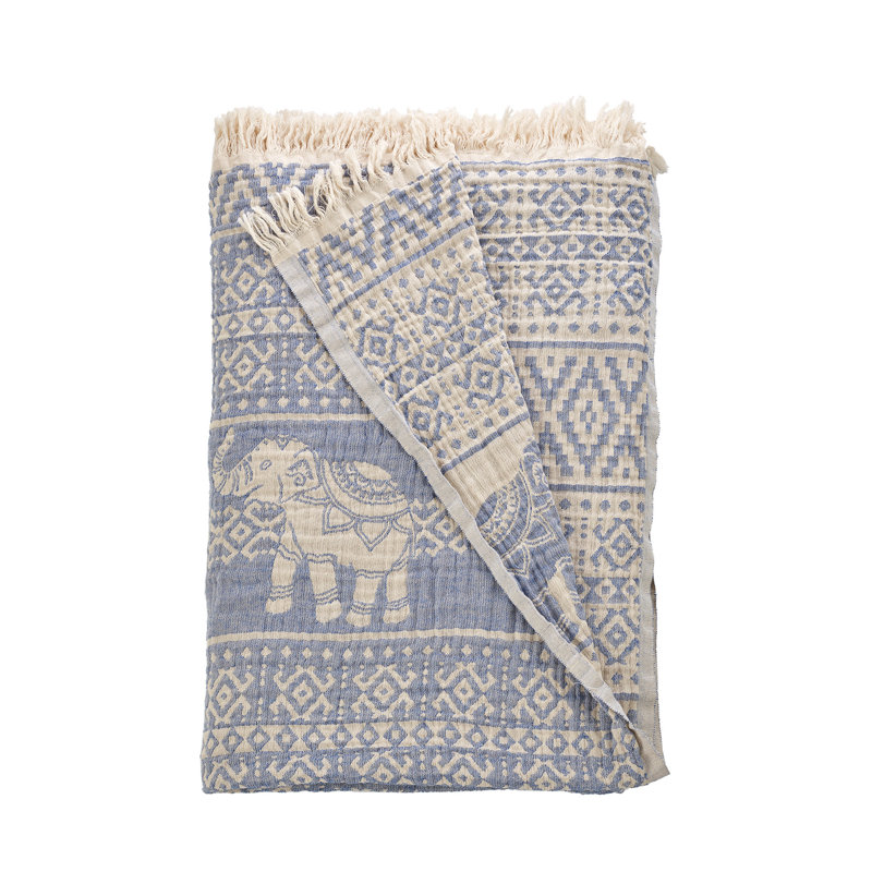 Courtepointe 100% coton Haywood, Bleu
