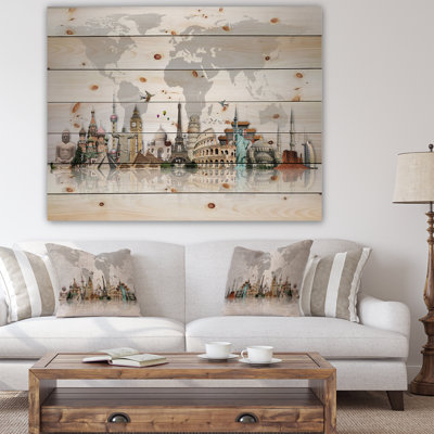 « Famous Monuments Across World », reproduction d'art graphique