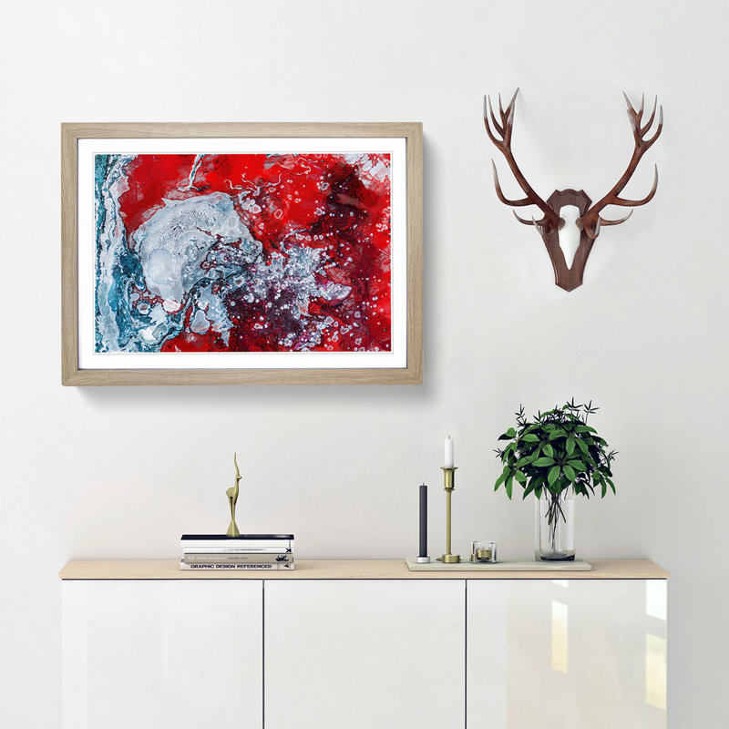 Wild Life in Abstract - Framed Print, 35cm H x 50cm W x 2cm D, Oak