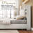 Revan Ebern Bookcase Bed Frame with 4 Storage Drawers & Hidden Storage Headboard-1101185887-1105028169