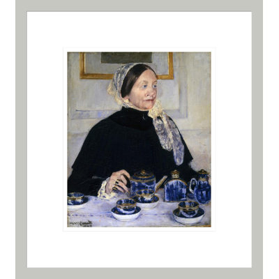 «Lady at the Tea Table» par Mary Cassatt, impression giclée encadrée