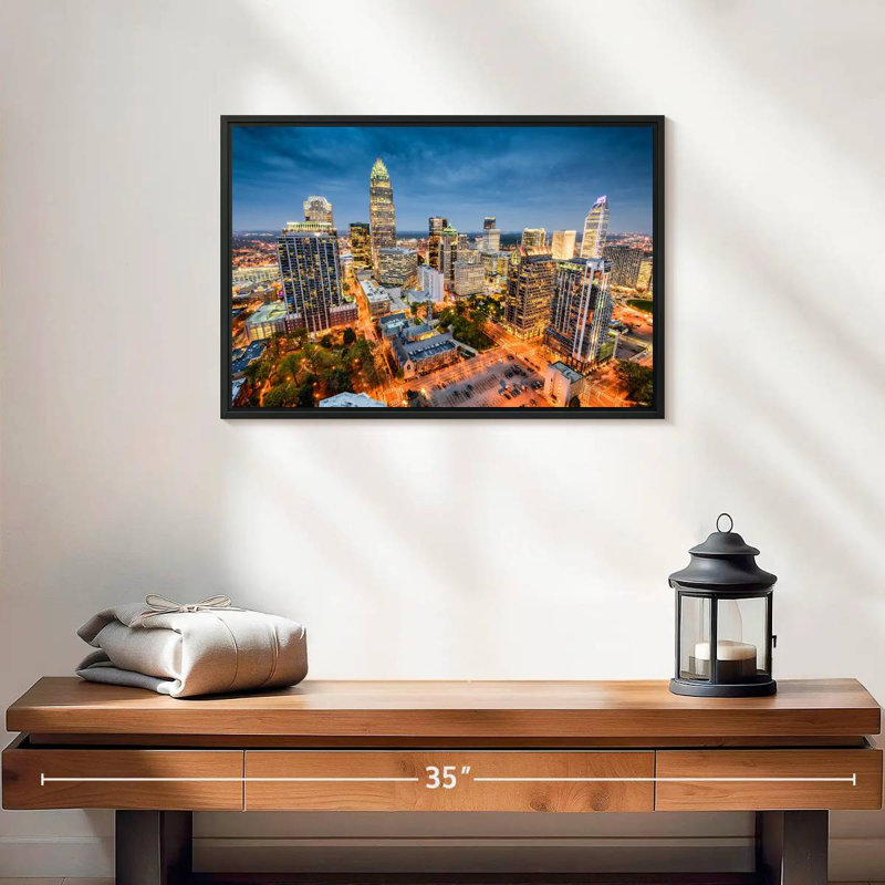 North Carolina, 19" X 13", Floating Frame Black