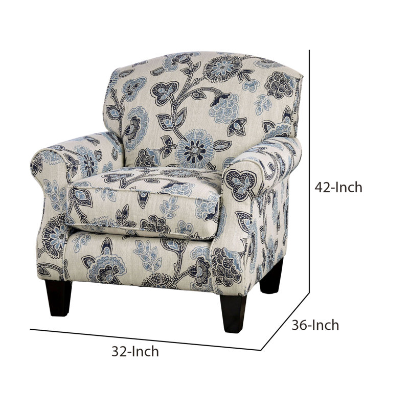 Chaise avec accoudoirs en polyester 33,5 po Arpitha