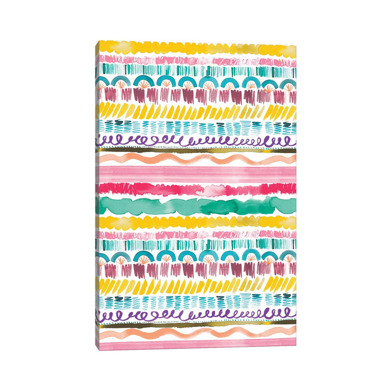 Garlands Tribal by Ninola Design - Wrapped Canvas Gallery-Wrapped Canvas Giclée, 66.04 cm H x 45.72 cm W x 1.91 cm D