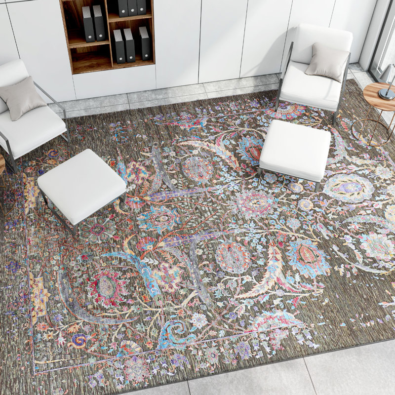Tapis rectangulaire noué à la main, Rectangle 12 pi x 15 pi