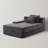 Eliam 85" Oversized Double Indoor Chaise Lounge Chair, 2 Pcs Modular Upholstered Sleeper Sofa Bed with 4 Pillows, No Assembly Flannel Daybed for Living Room and Media Room-118698503