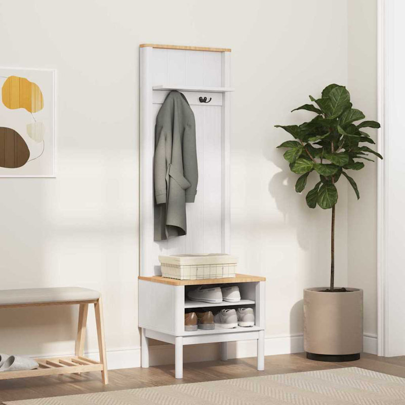 Hall Tree 50cm Wide, White