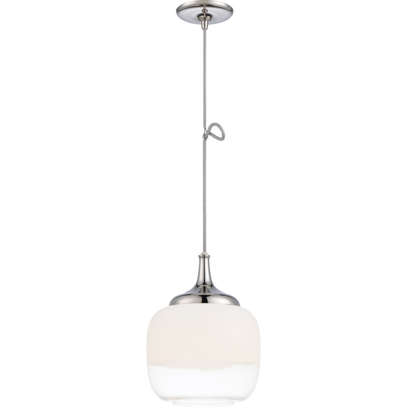 Luminaire suspendu à sphère unique à del 1 lumière Macfarlane, Blanc