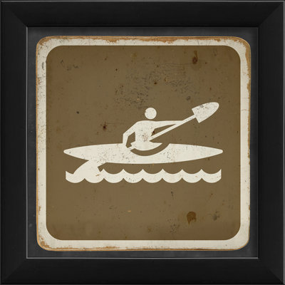 « kayaking », impression encadrée Sign