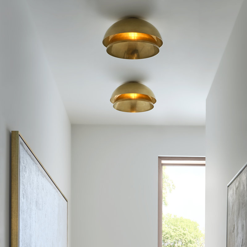 Shanti 1 - Light LED Flush Mount, Polished Nickel