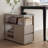 Modern Minimalist Gray Sintered Stone Rectangular Side Table