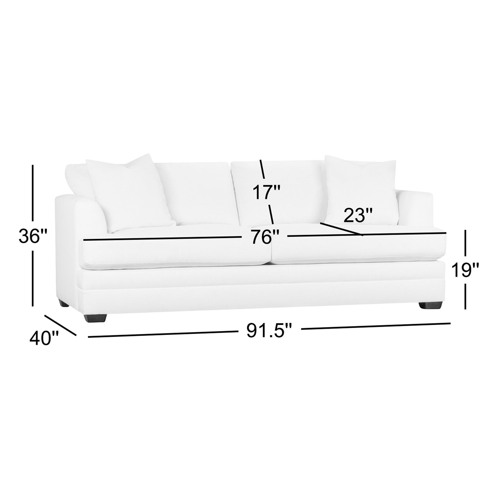 Edan 92'' Sleeper Sofa, Conversation Pearl Basketweave