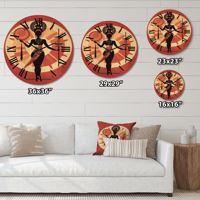 Norlanwell Solid Wood Wall Clock, Extra Large