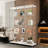 Enormous Glass Display Cabinet With 4 Shelves, For Living Area - Black/White, Abundant Storage Room, Thick Tempered Glass, Solid Wood, Simple Assembly Extra Large 4-Shelf Showcase, Office Bedroom