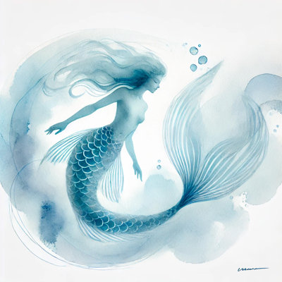 Art mural sur toile, "Ethereal Mermaid"