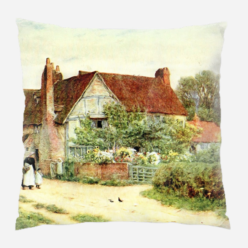 Coussin rétro Reneau, Microsuède, Intérieur